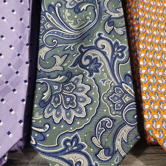 Jos A Bank Mens Neckties Paisley Classic Silk Tie Woven Neck Ties - Picture 4 of 11